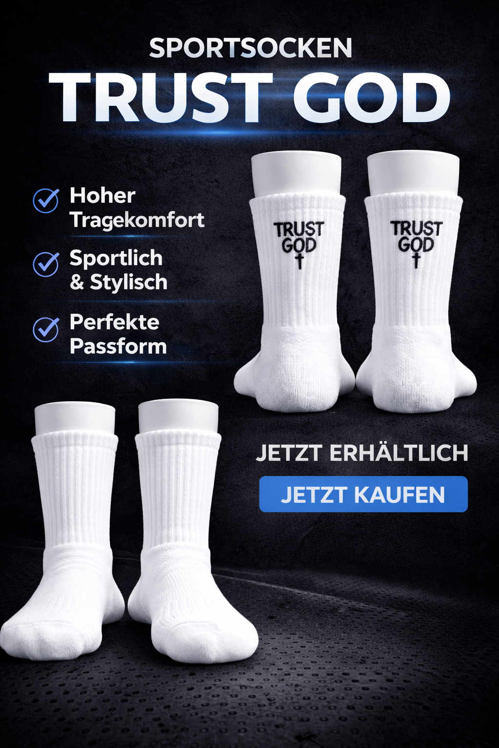 Trust God Sportsocken